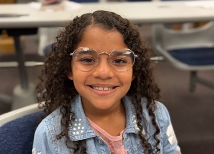 Small child with glasses
